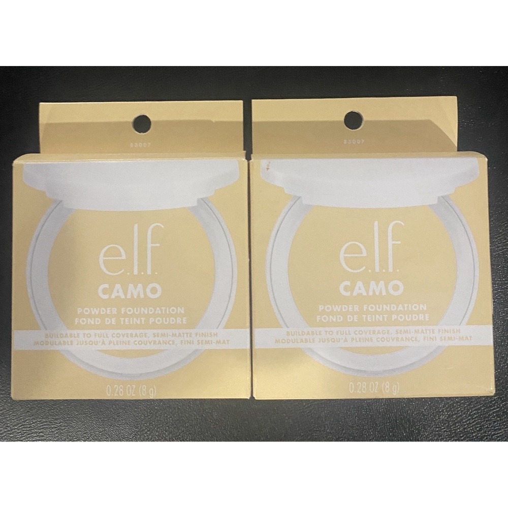 Lot of 2 ELF e.l.f. Camo Powder Foundation Fair 140 W Lightweight Full Coverage